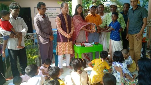 মৌলভীবাজার সদর উপজেলা নির্বাহী অফিসার নাসরিন চৌধুরীর পাহাড় বর্ষিজুড়া মদন মোহন আখড়া পরিদর্শন