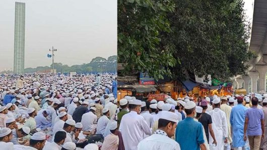 ইসলামি মহাসম্মলনে যোগ দিতে সোহরাওয়ার্দী উদ্যানে জনতার ঢল