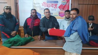 Distribution of winter clothes among the needy people