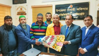 শিবগঞ্জ ব্যবসায়ী সমিতির সংবর্ধনা পেলো নবাগত ইউএনও জিয়াউর রহমান 